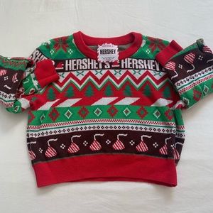 hershey’s xmas cropped sweater